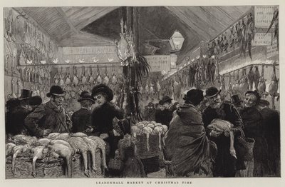 Mercado de Leadenhall en Navidad de Adrien Emmanuel Marie